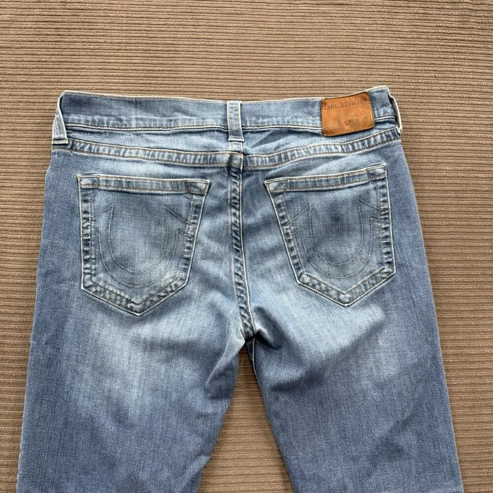 True Religion Jeans Men 36/31 (Measured 34/31) Blue Geno Relaxed Slim‎ Designer.